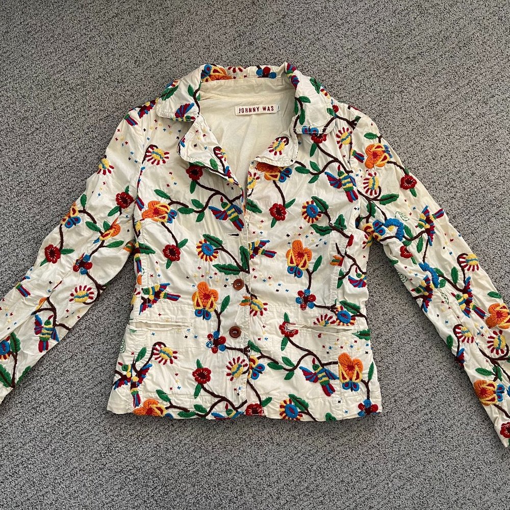Johnny Was Embroidered Jacket